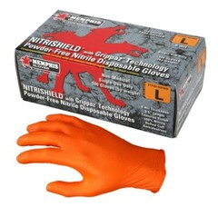 MCR Saftey Nitrishield w/Grippaz 6 Mil Gloves, Various Sizes, 1 Case, Free Ship