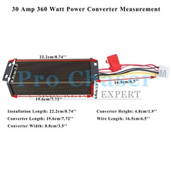 Pro Chaser DC-DC 48V 60V 72V Converter Regulator Step-Down to 12V 360W 30A