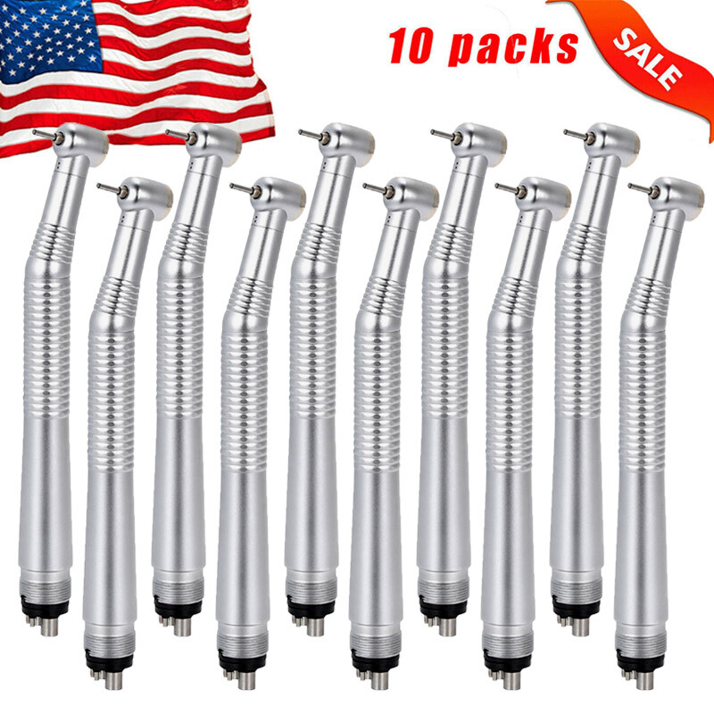 10 pcs Dental High Speed Handpiece Standard Turbine with Wrench Key 4 Holes