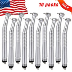 10X Dental High Speed Handpiece Standard Turbine w/ Wrench Key Bur Type 4 Holes