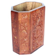 IBLAY Desk Supplies Organizer Mesh Pen Cups/Pencil Holder Wood Unique Design …
