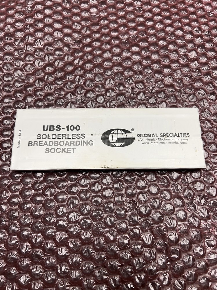 Used Global Specialties UBS-100 Solderless Breadboard, 840 Tie-points
