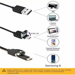 3in1 HD Endoscope Camera Micro Inspection Borescope Camera IP67 for Android PC