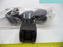 QTY=4: 1-1/2″ OD X 1-1/2″ W TWIN WHEEL CASTER STEM 1″ L X 1/4″ D