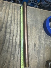 1/2″ NPT x 12″ Threaded Brass Pipe Nipple TBE MNPT 1/2″ X 1/2″ 1J3975-D10