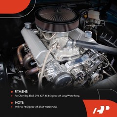 A-Premium Polished Aluminum Alternator Bracket Kit | Compatible with Chevy Bi…