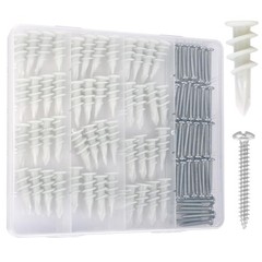 Self Drilling Drywall Anchors – 104Pcs Dry Wall Anchors and Screws Kit for Dr…