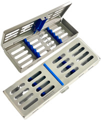 GERMAN DENTAL AUTOCLAVE STERILIZATION CASSETTE TRAY BOX RACK FOR 5 INSTRUMENTS