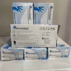 Palmshield Blue Nitrile Power Free Examination Gloves, 100/box (6 Of 100).