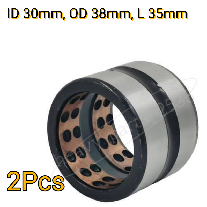 2Pcs 30MM Bucket Bush Fits Kubota Excavators ID 30mm,OD 38mm,L 35mm