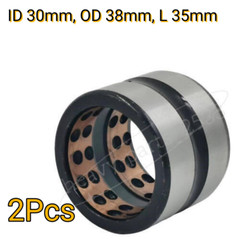 2Pcs 30MM Bucket Bush Fits Kubota Excavators ID 30mm,OD 38mm,L 35mm
