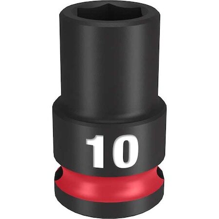 Milwaukee Tool 49-66-6134 3/8″ Drive Standard Impact Socket 10 Mm Size,
