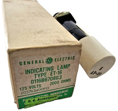 GE 116B6708G3 Indicating Lamp Type ET-16 125V 2000 Ohms Resistor #0165A7844P3