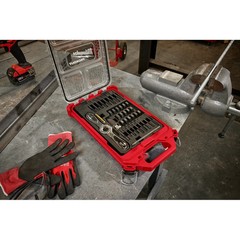 Milwaukee 49-22-5603 Metric Tap & Die PACKOUT Set w/ Hex-LOK Handle – 38 PC