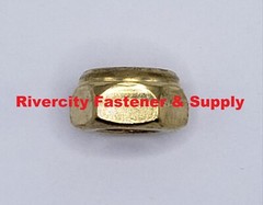 M10-1.5 Brass Nylon Insert Lock Nuts M10 x 1.5 Nut 10mm x 1.5 Nyloc M10x1.5