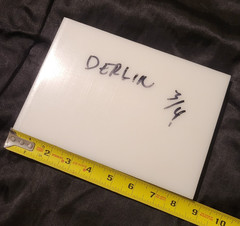 Natural White Delrin 3/4 x 5 7/8 x 8 1/2 (.750 x 5.875 x 8.500) INV#X-29