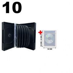 10 Black 16 Disc DVD Cases & 100 OPP Bags