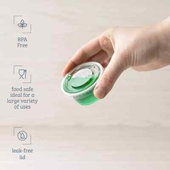 [ 2 oz ] Portion Cup Disposable Plastic Cups for Meal, Salad Dressing, Soufflé,