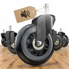 Office Chair Wheels Roller Blade Caster 11x22mm All Black 3 Inch Chair Wheels…