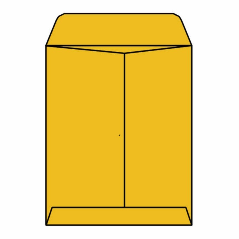 Open End Catalog Envelopes, 10″ x 13″, 28# Tan/Brown Kraft, Center Seam,