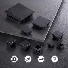 4pack 75mm 3 Inch Square Plastic Plug Tubing End Caps Post End Cap For Square