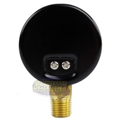 1/4″ NPT Air Pressure Gauge 0-30 PSI Side Bottom Mount with 2″ Face Diameter