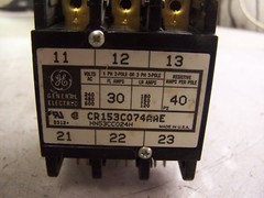 NEW GE 30 AMP CONTACTOR 24 VAC COIL 600 VAC 3 PHASE 3 POLE CR153C074AAE