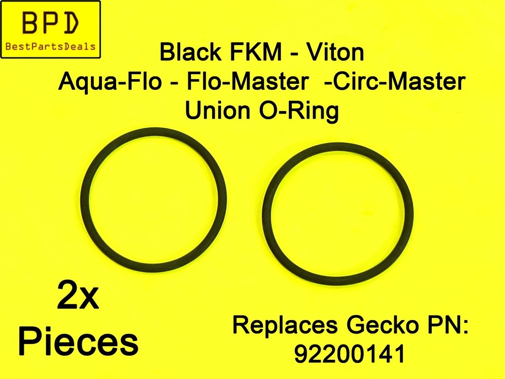 2 Pack FKM O-Ring For Gecko Aqua-Flo – Flo-Master – Circ-Master 1-1/2″ Union