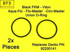 2 Pack FKM O-Ring For Gecko Aqua-Flo – Flo-Master – Circ-Master 1-1/2″ Union