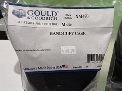Lot of (2) Gould & Goodrich XM470 Nylon Handcuff Case, ASP, Black Molle