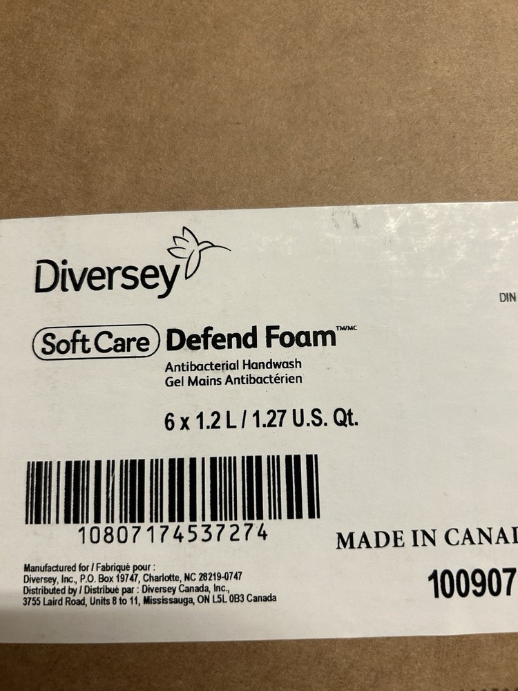 Brand New Case Of 6(1.27 Qt) Defend Foam Antibacterial Hand wash