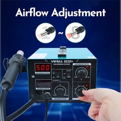YIHUA 852D+ Soldering & Hot Air Rework Station Diaphragm Pump Desoldering Kit