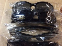 NEW ASSORTED BOX OF SUNGLASSES SUN GLASSES SET OF 12 GLASS COLORED MEDIUM LENS