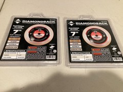 Lot of 2 Diamondback 7″ Continuous Rim Wet Cut Diamond Blades DB-07CR