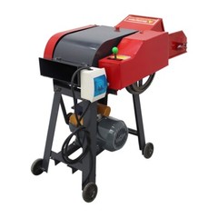 4-Blades Corn Straw Chaff Hay Cutter Pulverizer w/Belt Conveyor 220V 400-800kg/h