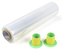 4 Pack Industrial Clear Stretch Wrap Film with Plastic Handle 18″ 1200ft 72Ga…