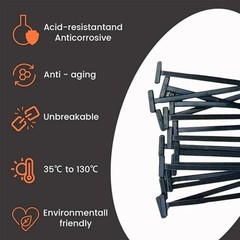 50 Pcs Nylon GM Zip Tie Buckles: Heavy Duty Self-Locking Nylon Zip Tie Brackets