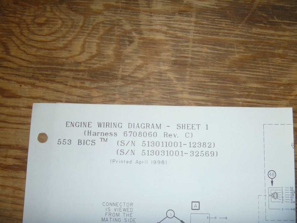 Bobcat 553 BICS Skid Steer Engine Electrical Wiring Diagram Manual SN 513011001