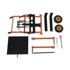 440lbs Hydraulic Material Lift Winch Stacker Adjustable Pallet Dolly Lift 15.7in