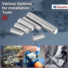 Kozelo 50pcs Cup Point Hex Socket Set Screws – [M5-0.8x40mm] 18-8 Stainless S…
