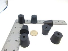 #4 Solid Rubber Stoppers 1 Hole Lab Tapered Plug Bung Cork Fits 13/16″ to 1″ ID