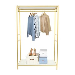 120*45*190cm Clothing Display Rack 20mm Square Tube Garment Rack For Shop & Home