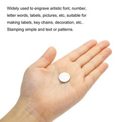 Stamping Blank Brass Round DIY Crafts Tags Silver, 15mm/0.6″, Pack of 12