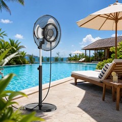 20 inch Misting Fan, Industrial Mister Cooling Fan, 4 Speeds Floor Standing Fan