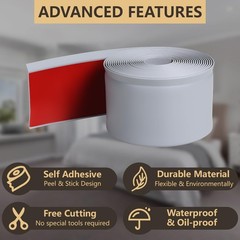 Lifronkit Flexible Baseboard Molding Trim Peel And Stick Rubber Baseboard Trim