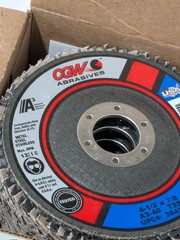CGW Flap Disc: 4-1/2" Dia, 7/8" Hole, Aluminum Oxide, Type 29 Box of 1