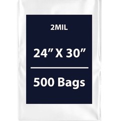 Elkay LK 20F‑2430 Poly Bags 24×30 in 2 Mil Clear LDPE – 500/Case – Lot of 18