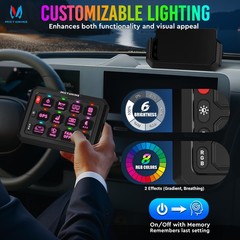 MICTUNING P1s-Wireless RGB Switch Panel Range 328FT Toggle Circuit Relay System