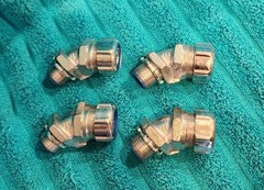 NEW LOT OF 4 THOMAS & BETTS 5342 LIQUIDTIGHT 45° CONDUIT ELBOW 1/2″ CONNECTOR