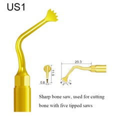 6pc/set Dental Piezosurgery Bone Cutting Tips for Woodpecker/Mectron Surgical